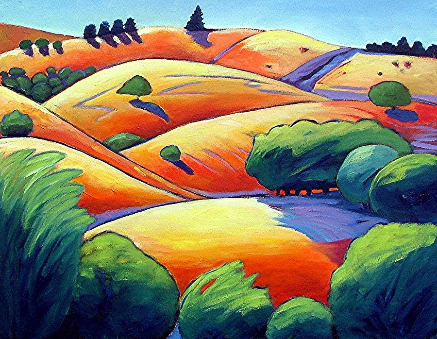Tree Painting - Waves of Hills by Gary Coleman