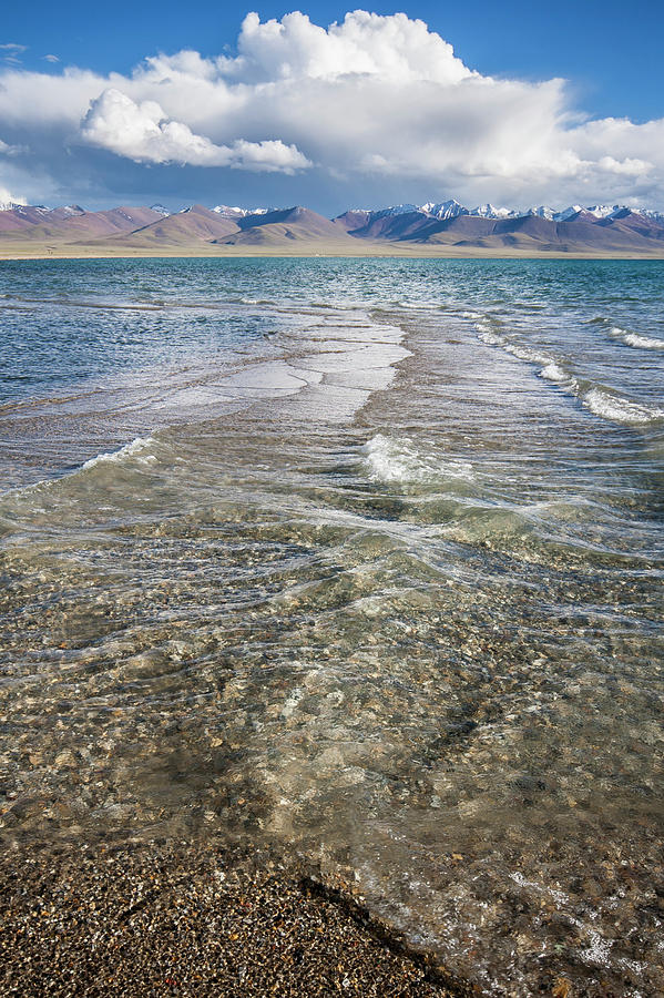 Waves of Namtso, Tibet, 2007 Photograph by Hitendra SINKAR