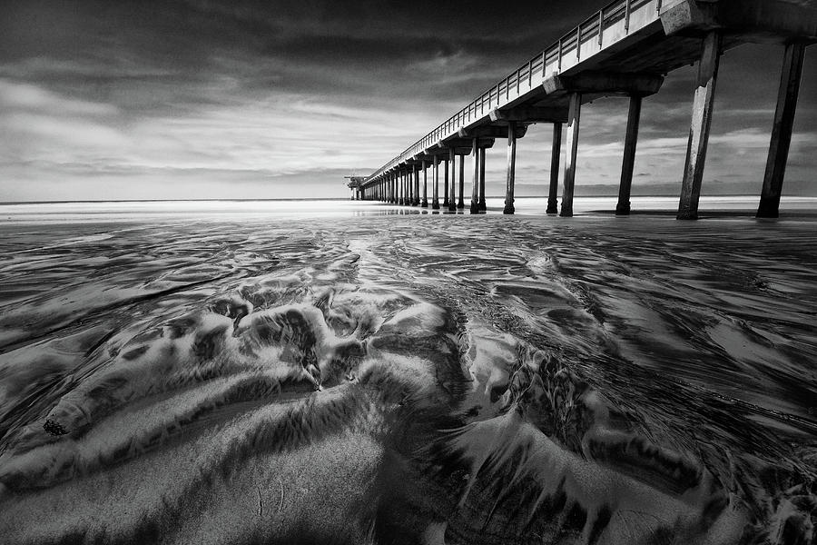 Black And White Photograph - Waves of Sand by Ryan Weddle