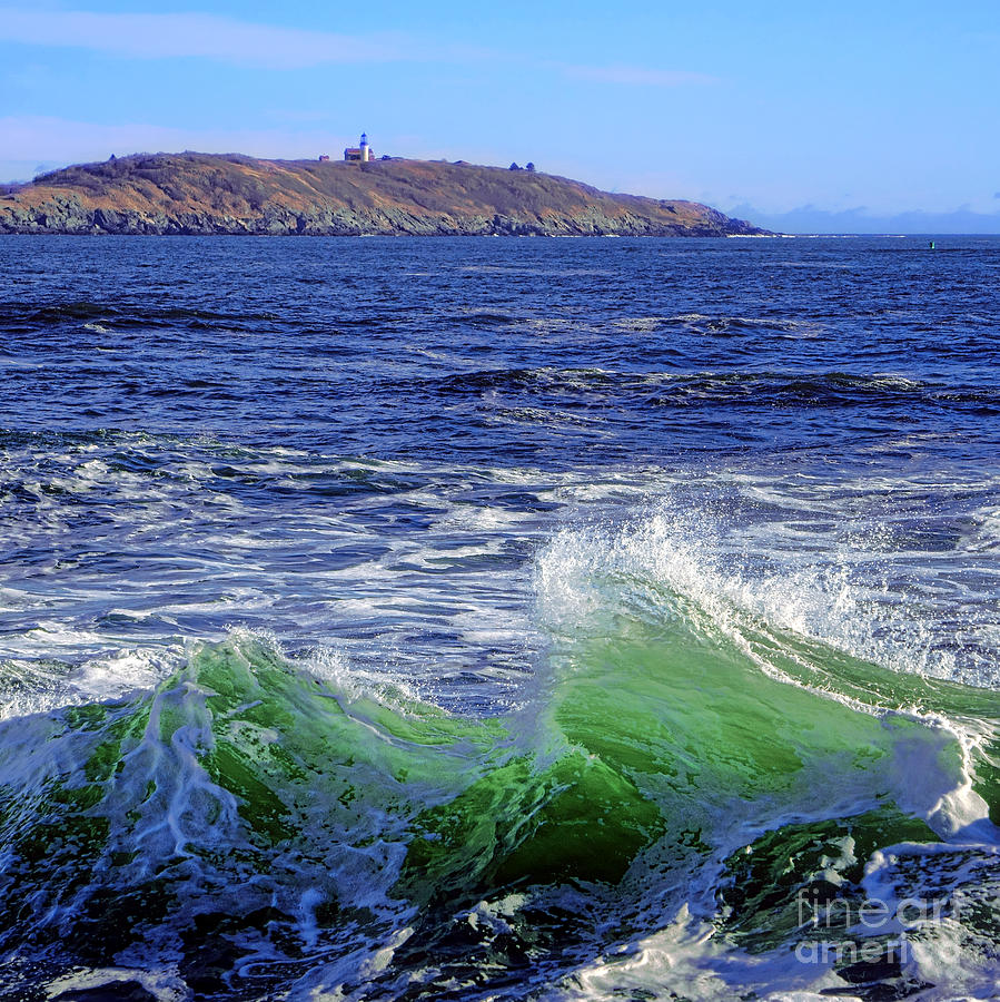 Waves Off Seguin Island Photograph by Olivier Le Queinec