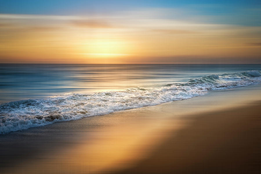 Waves on a Dreamy Morning Photograph by Debra and Dave Vanderlaan