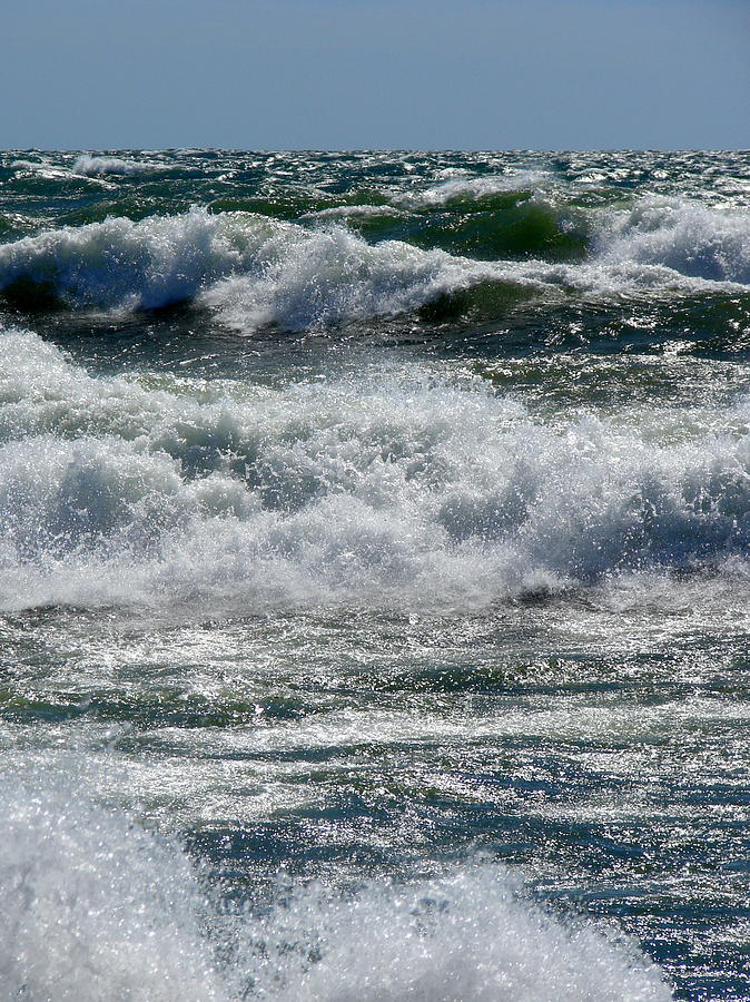 Waves on Lake Michigan Photograph by Michelle Calkins