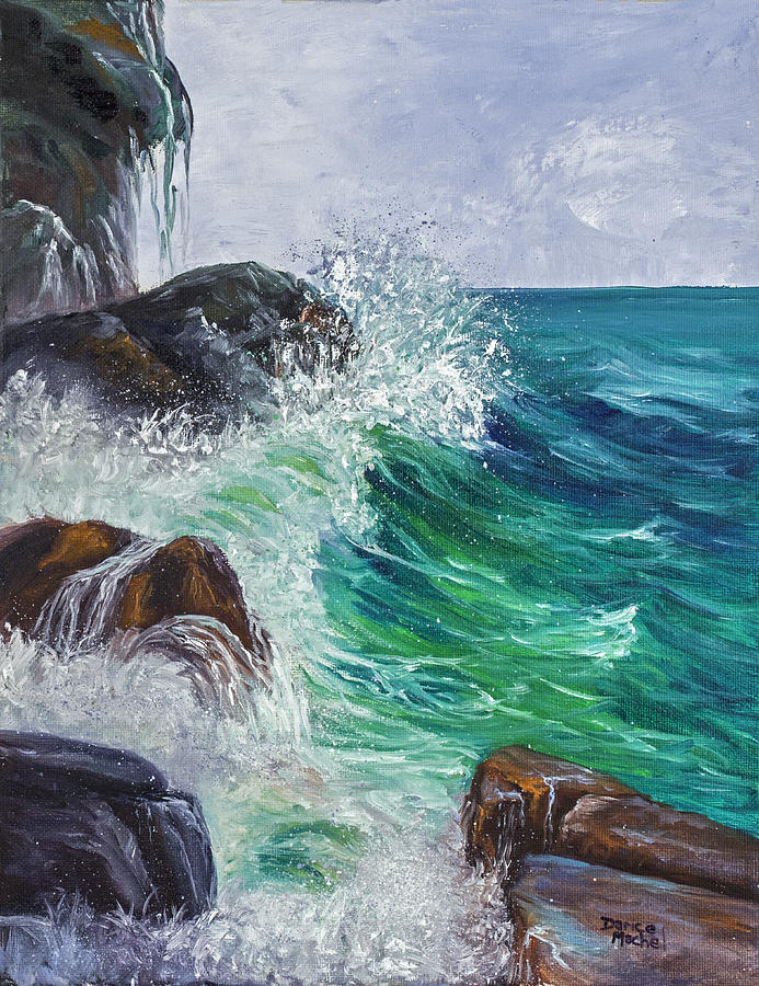 Seascape Painting - Waves on Maui by Darice Machel McGuire