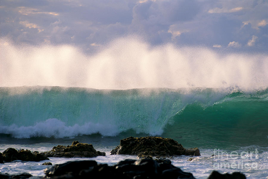 Waves On Shorline Photograph by William Waterfall - Printscapes