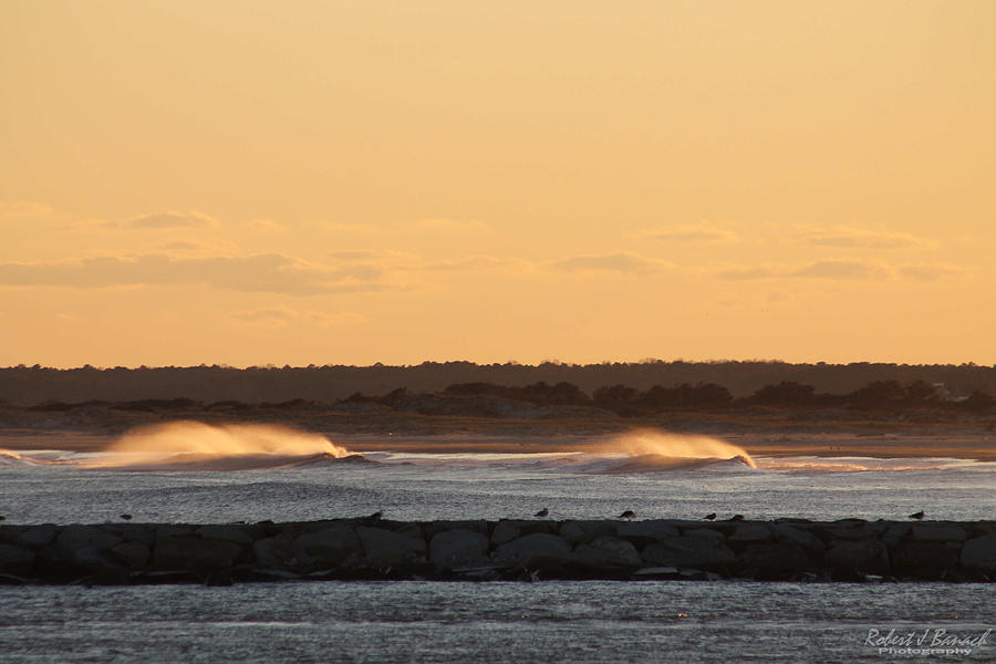 Waves Roll In To Assateague Photograph by Robert Banach