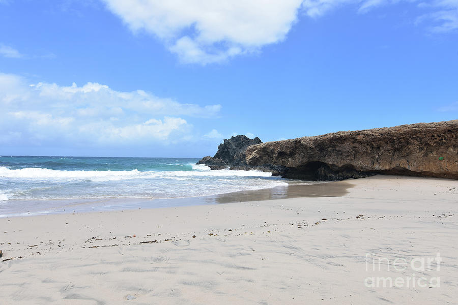 Waves Rolling Ashore on to Andicuri Beach In Aruba Photograph by DejaVu Designs