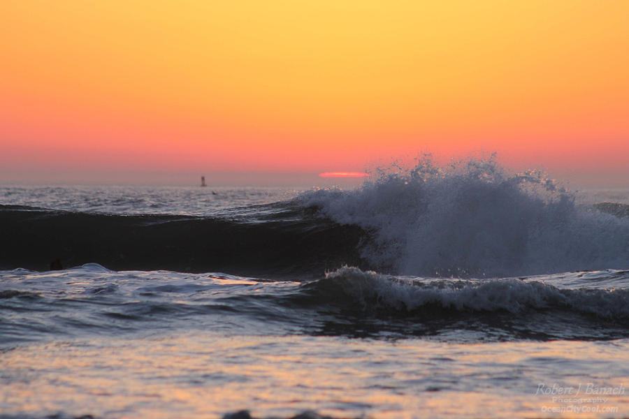 Waves Rolling in At Sunrise Photograph by Robert Banach
