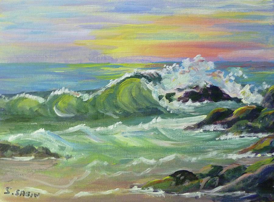 Waves Painting by Saga Sabin