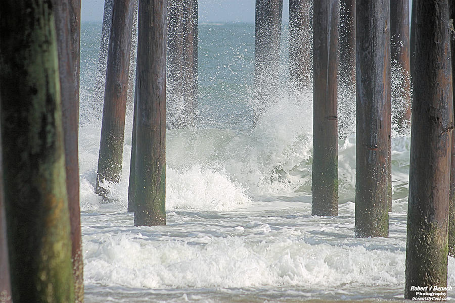 Waves Under The Pier Photograph by Robert Banach