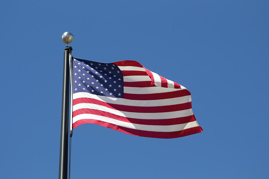 Mesa Verde National Park Photograph - Waving American Flag by Ronald Jansen