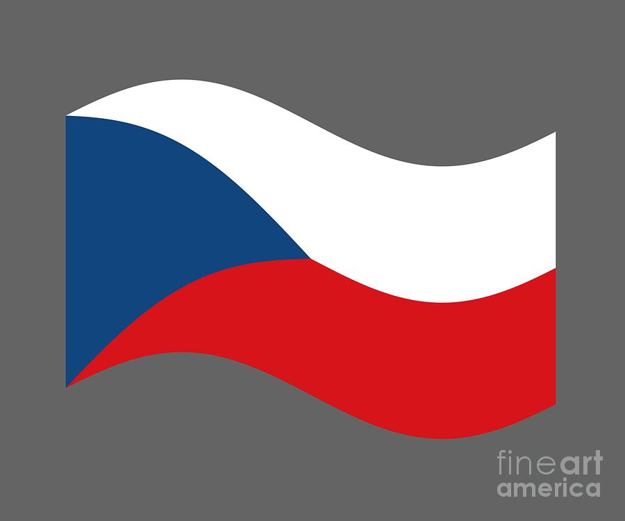 Flag Digital Art - Waving Czech Republic Flag by Frederick Holiday