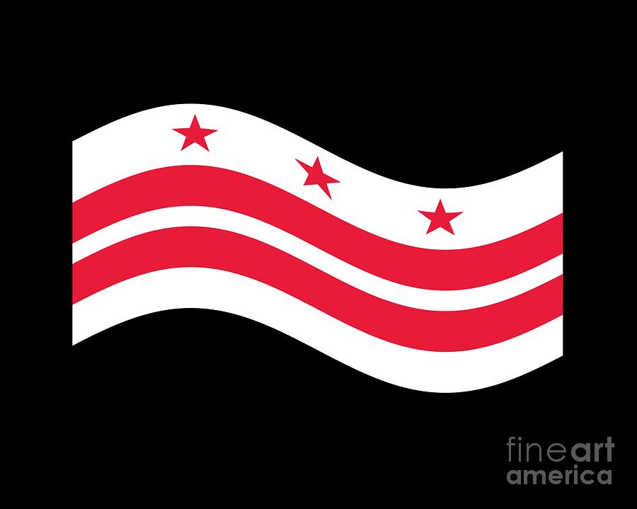 Waving District Of Columbia Flag Digital Art by Frederick Holiday - Fine Art America