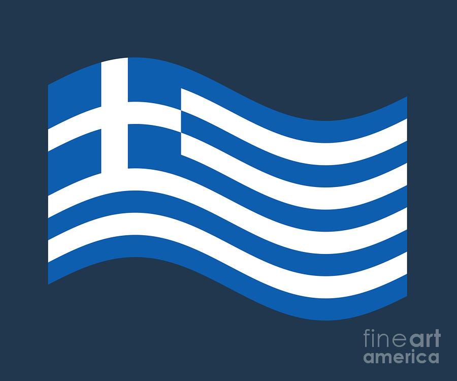 Flag Digital Art - Waving Greece Flag by Frederick Holiday