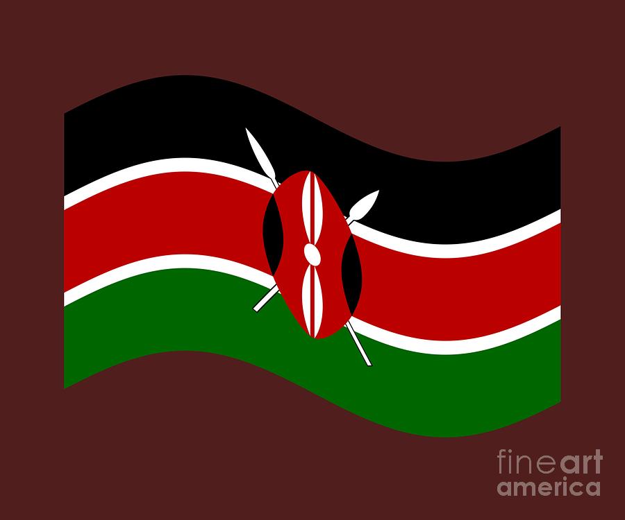 Waving Kenya Flag Digital Art By Frederick Holiday Fine Art America 9848