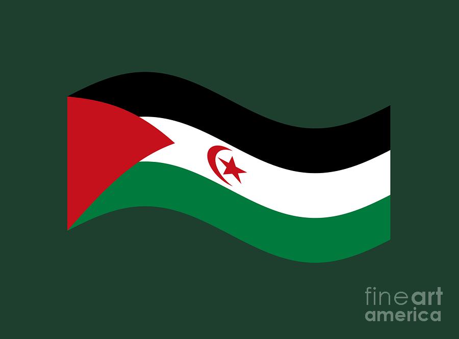 Flag Digital Art - Waving Sahrawi Arab Democratic Republic Flag by Frederick Holiday