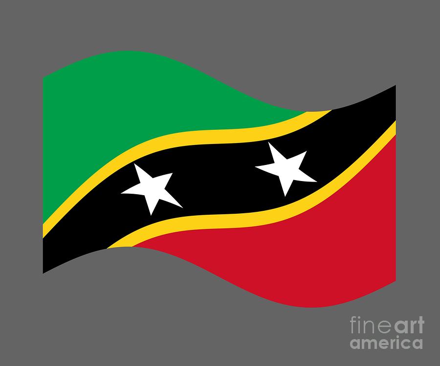 Waving St Kitts And Nevis Flag Digital Art By Frederick Holiday Pixels 6107