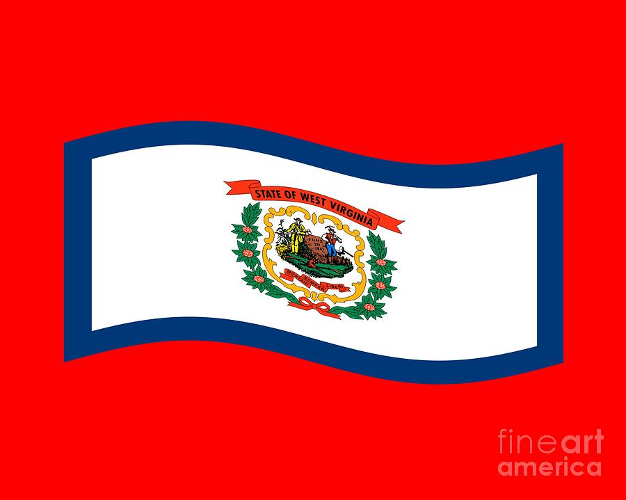 Waving West Virginia Flag Digital Art By Frederick Holiday Fine Art America 3511