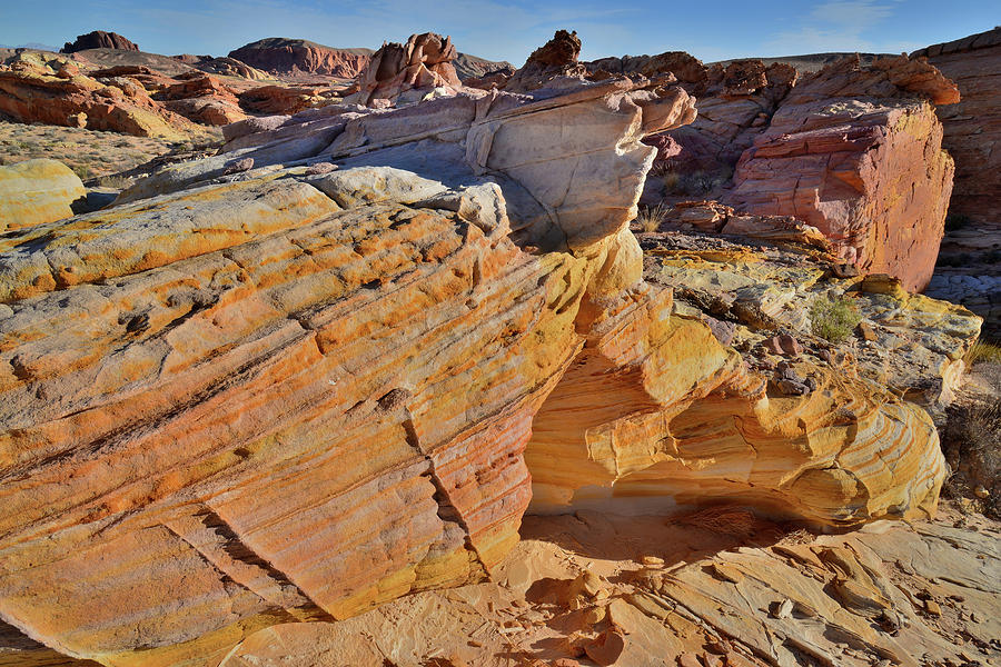 Wavy Colorful Sandstone in Valley of Fire State Park Photograph by Ray Mathis