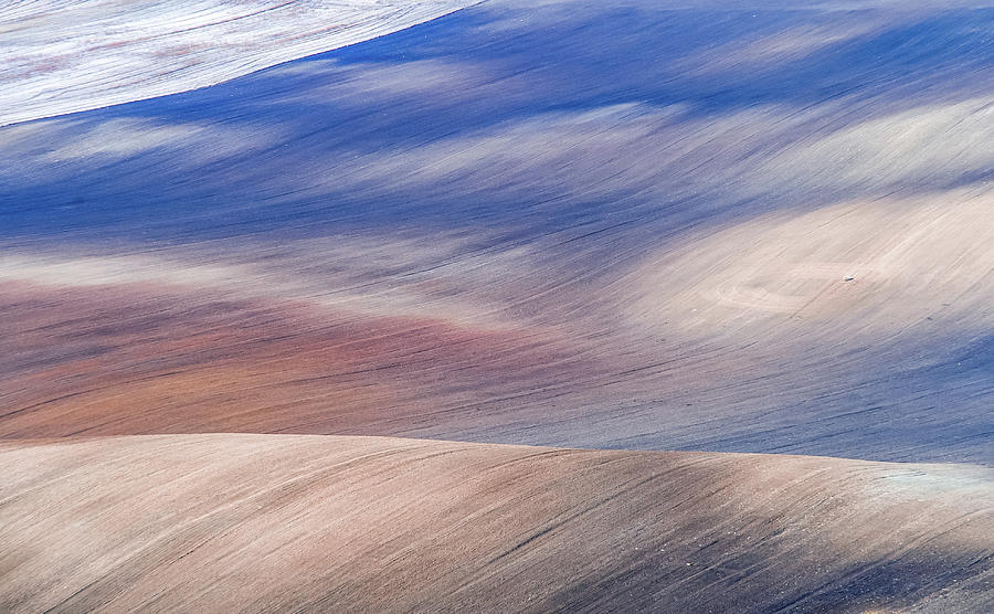 Wavy Hills Abstract. Moravian Tuscany Photograph by Jenny Rainbow