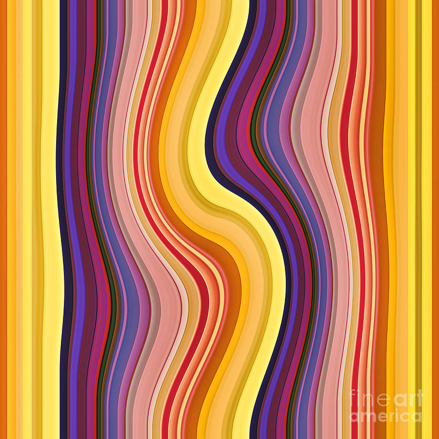 Wavy Stripes 1 Digital Art by Gabriele Pomykaj