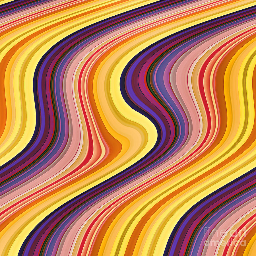 Wavy Stripes 2 Digital Art by Gabriele Pomykaj