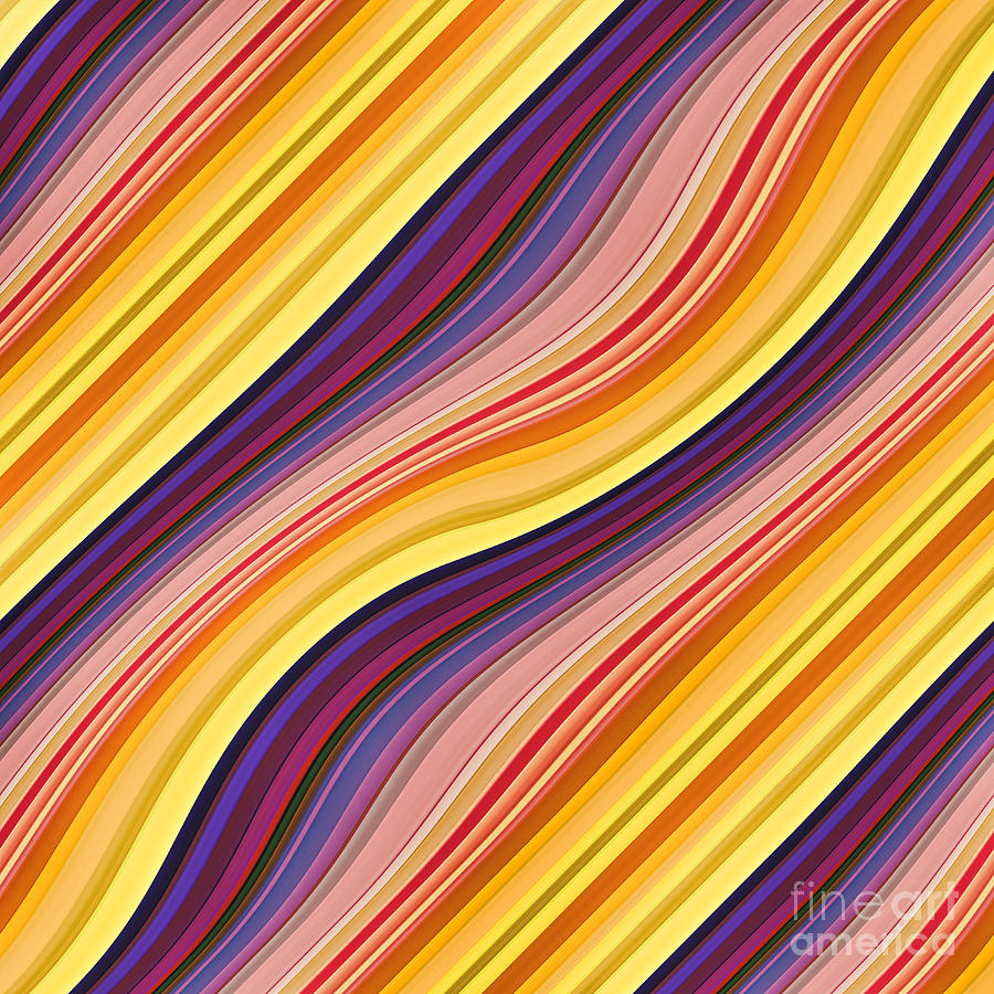 Wavy Stripes 3 Digital Art by Gabriele Pomykaj