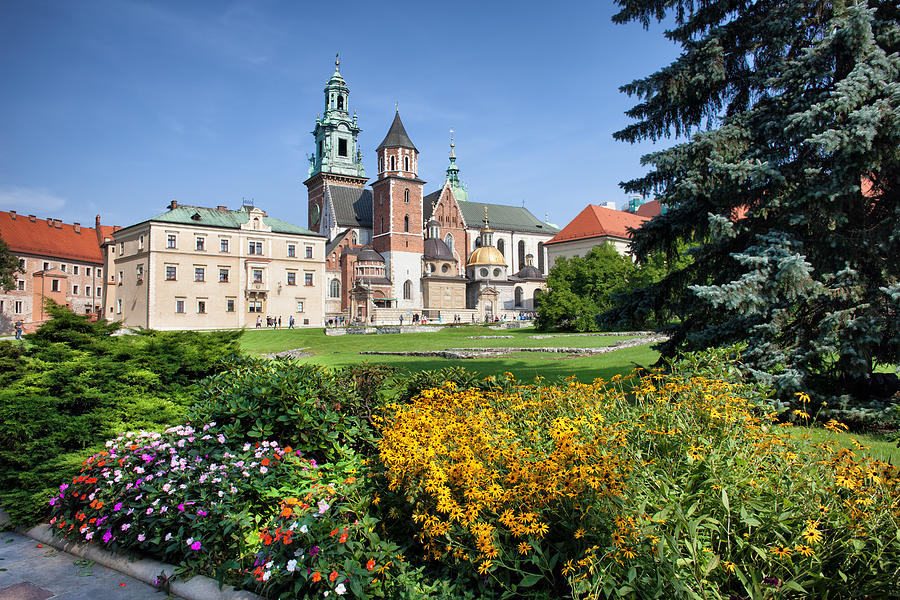 Wawel Cathedral and Royal Garden in Krakow Photograph by Artur Bogacki