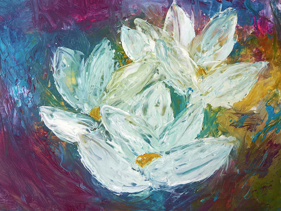 Wax Water Lilies Painting by Patricia Beebe