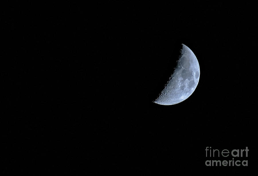 Waxing Crescent Moon with Lunar X Photograph by Charline Xia