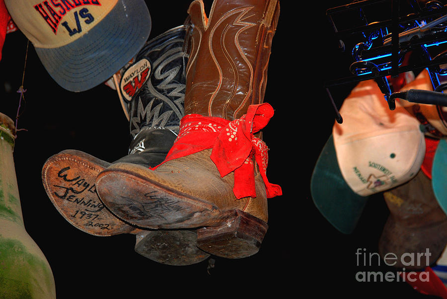 Waylon Jennings Boots Photograph by Susanne Van Hulst