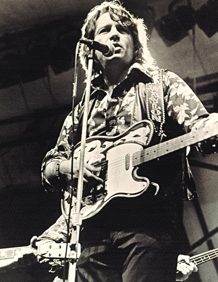 Waylon Jennings In Concert, C. 1974 Photograph by Everett