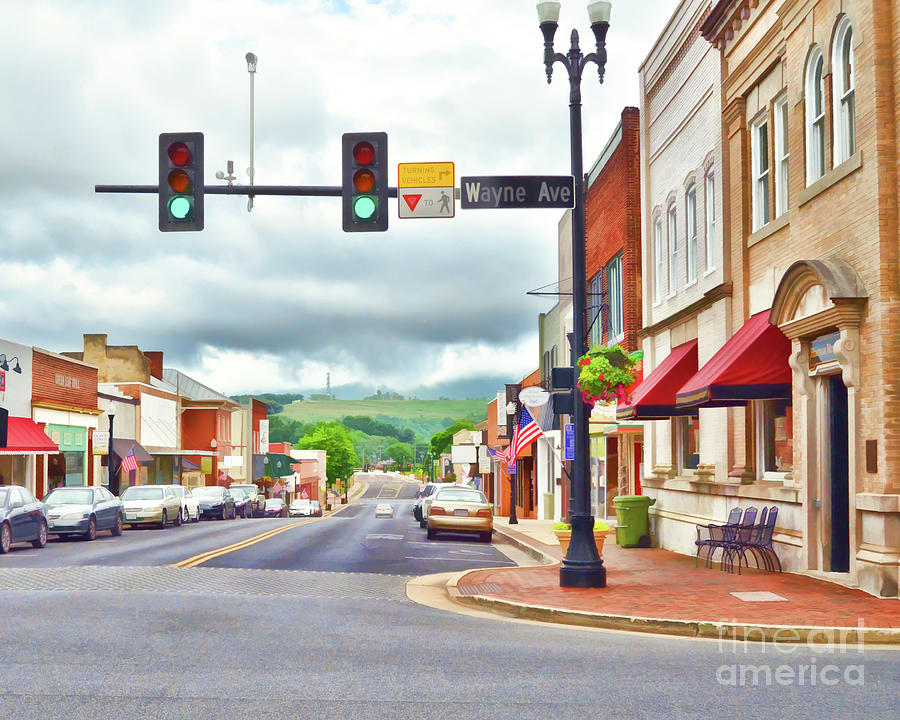 Wayne Avenue - Downtown Waynesboro Virginia - Art of the Small Town Photograph by Kerri Farley