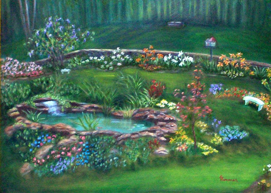 Waynes Garden Painting by Sandy Hemmer