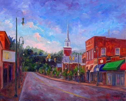 Waynesville Painting - Waynesville Downtown on Main Street by Jeff Pittman