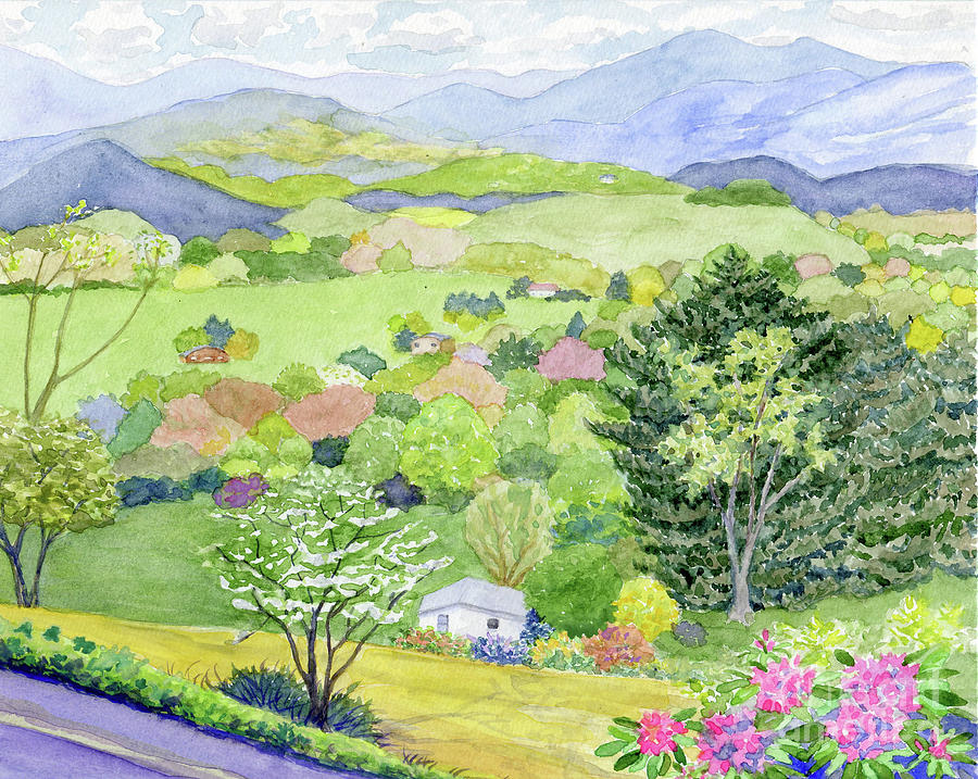 Waynesville View Painting by Anne Marie Brown