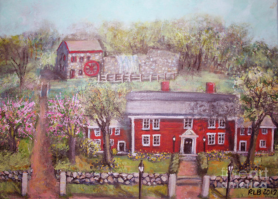 Wayside Inn in Springtime Painting by Rita Brown