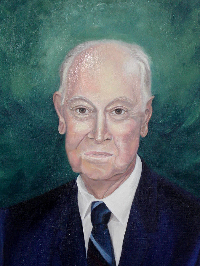 WC Brown Commsioned Portrait Painting by Anne Cameron Cutri