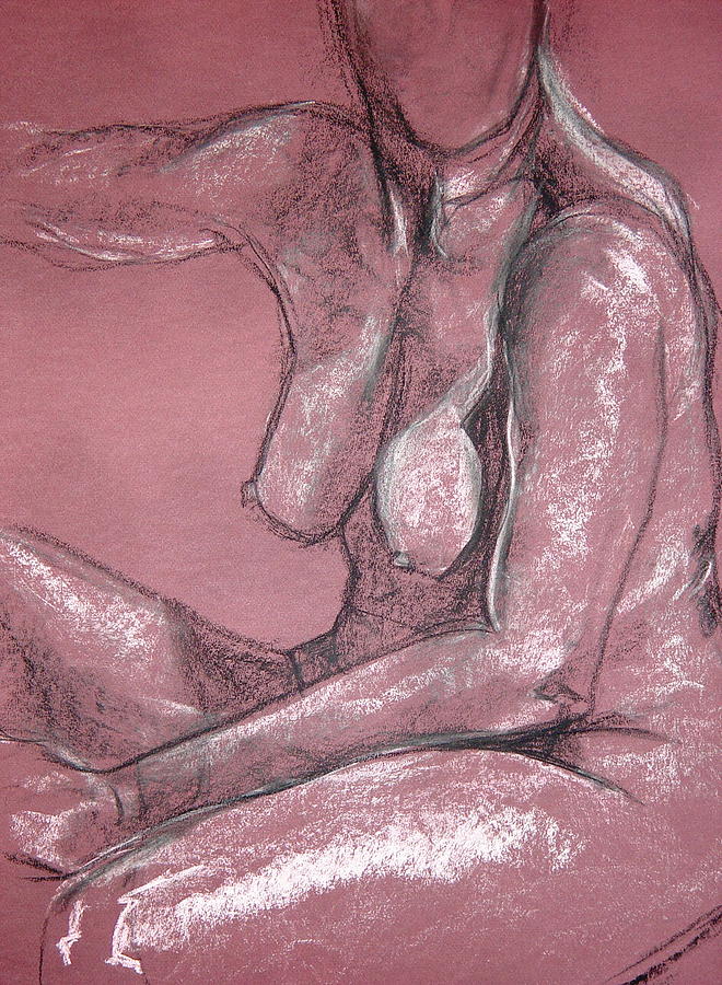WCA nude Drawing by Bonnie Peacher