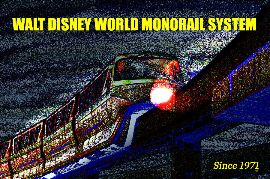 WDW Monorail since 1971 Painting by David Lee Thompson
