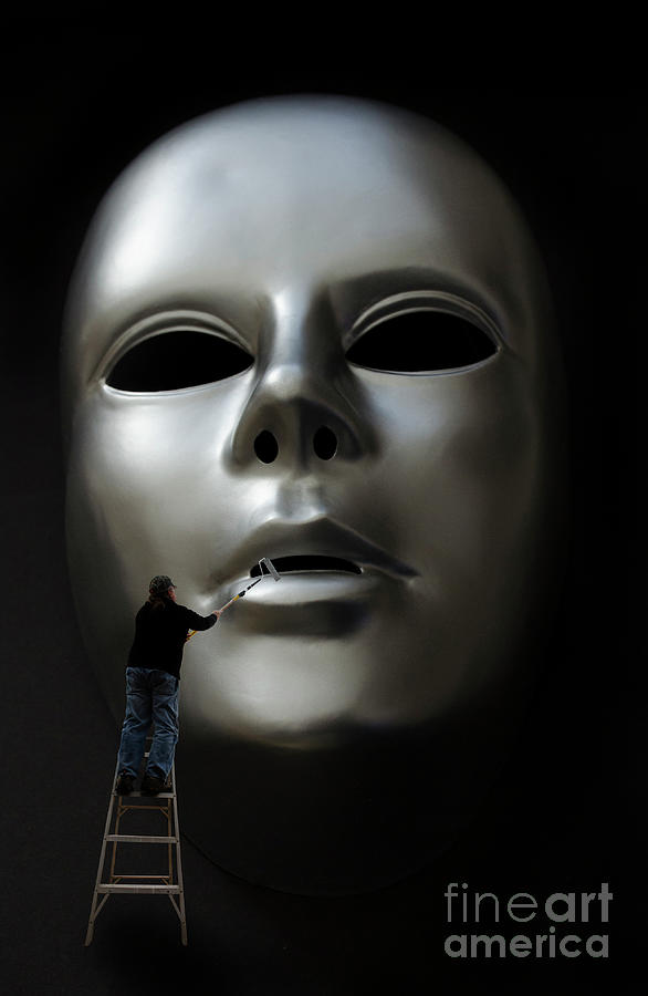 Silver Surfer Photograph - We All Wear Masks 3 by Bob Christopher