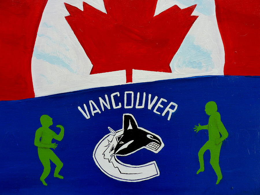 We are all Canucks Painting by Pj LockhArt