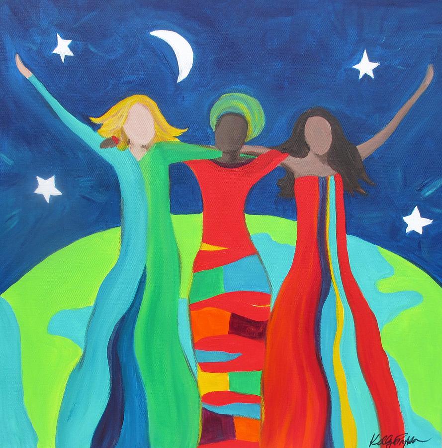 We Are All in This Together Painting by Kelly Simpson Hagen