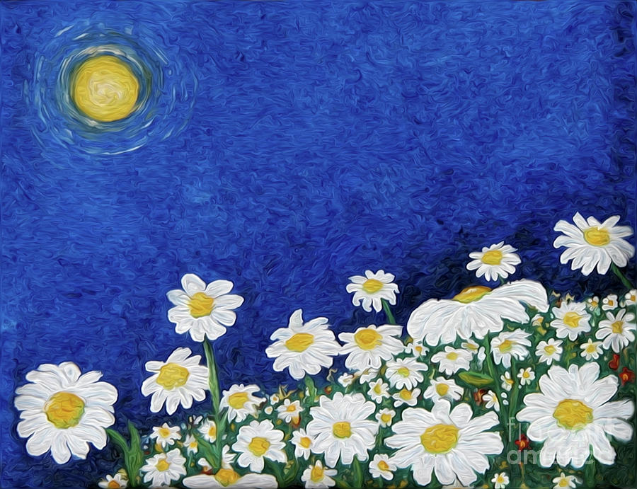 We Are Daisies Painting by Laura Brightwood