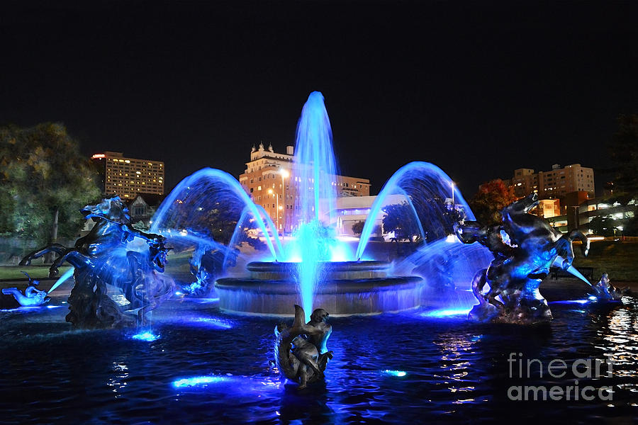 We are the Champions Blue Fountain Photograph by Catherine Sherman