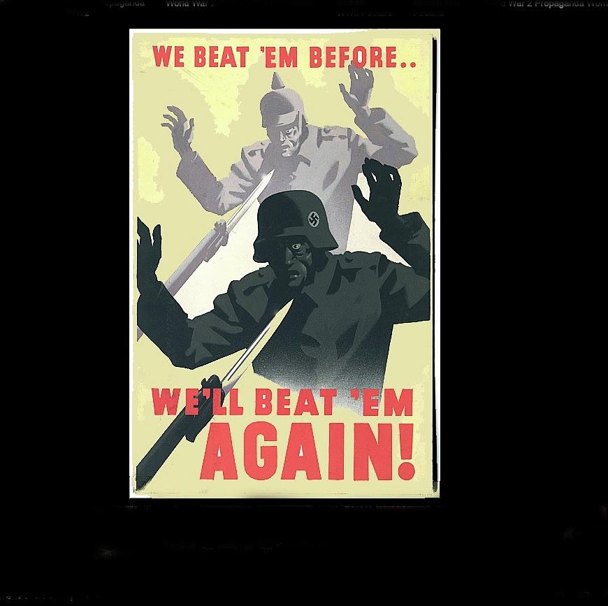 We beat em before propaganda poster circa 1942 Photograph David Lee Guss - Pixels