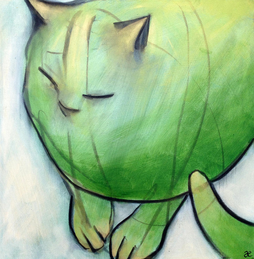 We Dream in Green 1 Painting by Anna Elkins