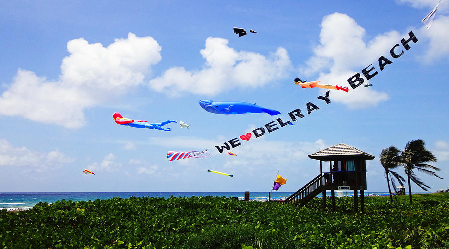 We Love Delray Beach Kites Photograph by Lawrence S Richardson Jr