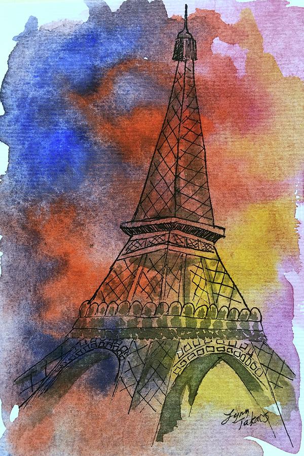Eiffel Tower Painting - We Love Paris by Lynn Takacs