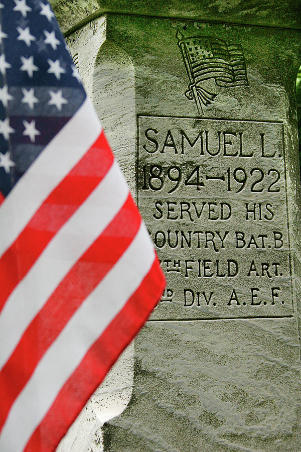 We Remember  Cemetery Flag Photograph by Randy Steele