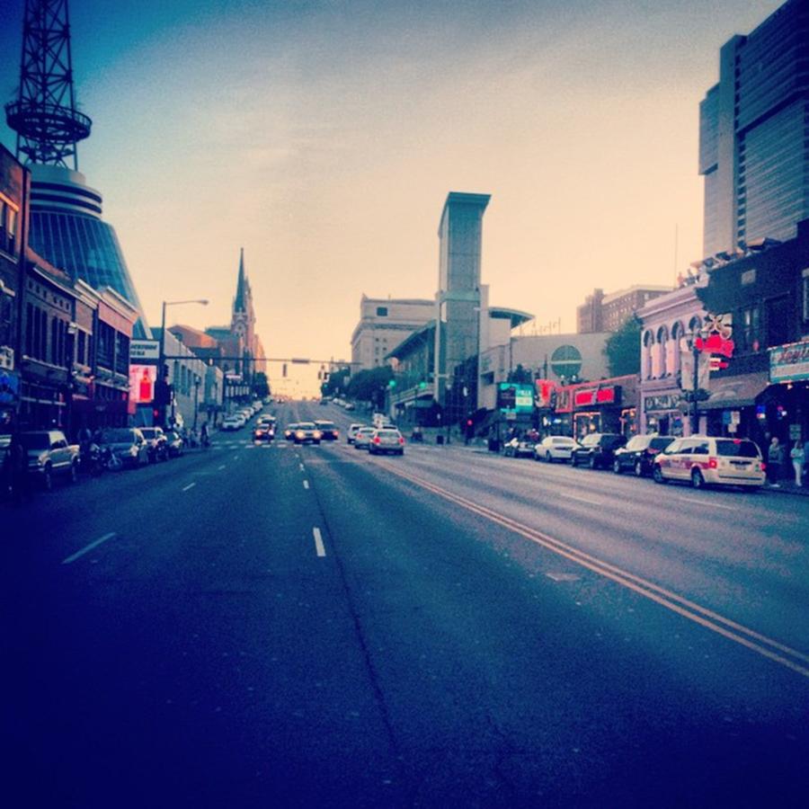 Nashville Photograph - Downtown Broadway by Ehiji Etomi